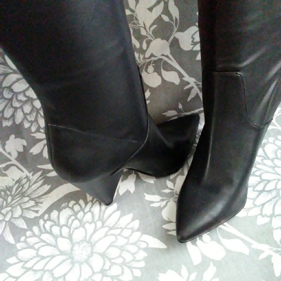 Black Tall Over-the-Knee Boots Sz 8.5 - Picture 6 of 7